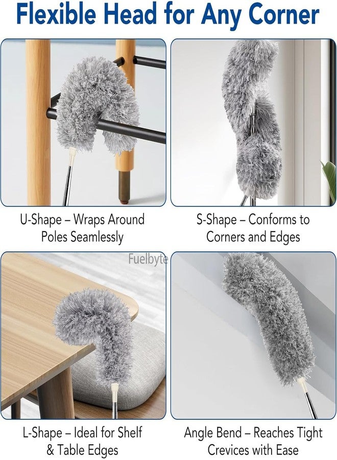 Fuelbyte Fan Cleaning Duster with Long Extendable Handle for Ceiling Fan | Microfiber Duster for Home Cleaning | Spider Web Cleaner Brush | Ceiling Fan Cleaner | Dusting Stick for Home Cleaning - Image 5